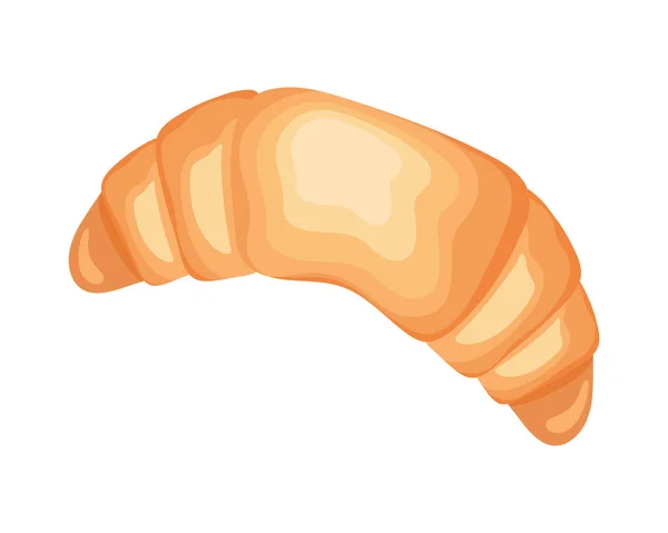 Friss Croissant Kenyér Pékség Ikon — Stock Vector