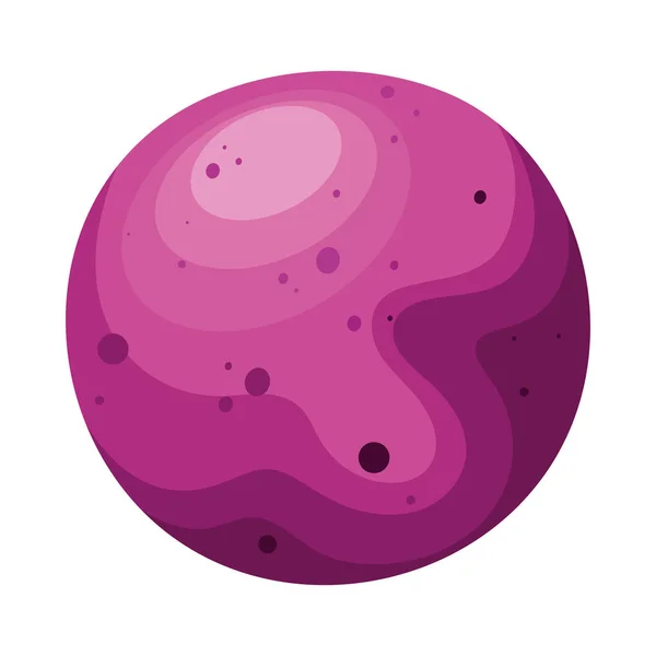 Planet Lila Raum Äußeres Symbol — Stockvektor