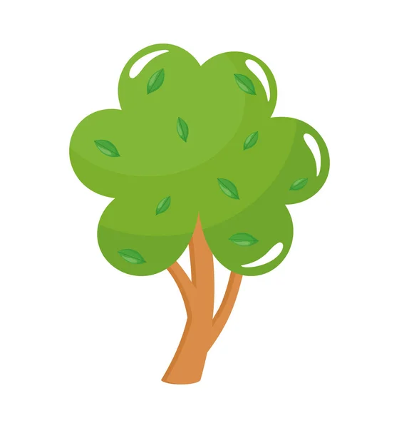 木の植物の森自然アイコン — ストックベクタ