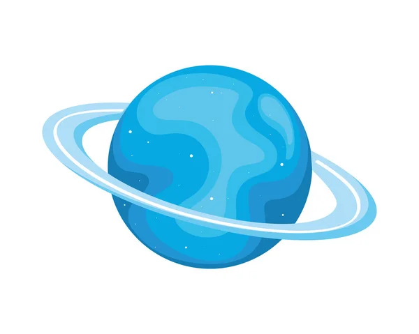 Saturierter Planet Weltraum Äußeres Symbol — Stockvektor