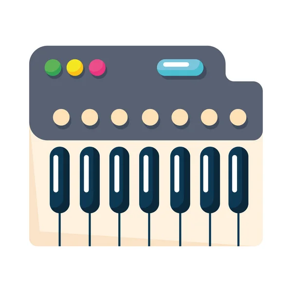 Instrumento Sintetizador Icono Dispositivo Musical — Vector de stock