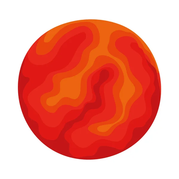 Červená Planeta Prostor Vnější Ikona — Stockový vektor
