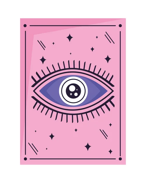 Esoterikkarte Mit Augensymbol — Stockvektor