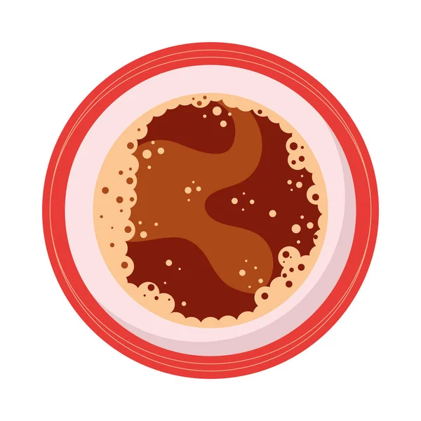 Kaffeegetränk Tasse Airview Symbol — Stockvektor