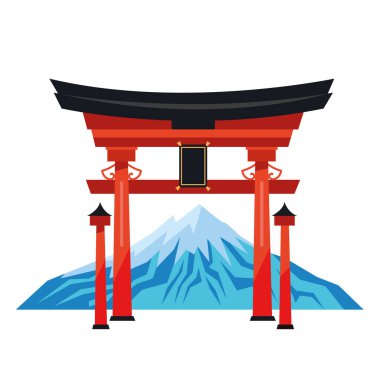 Torii kapısı ünlü simge simgesi