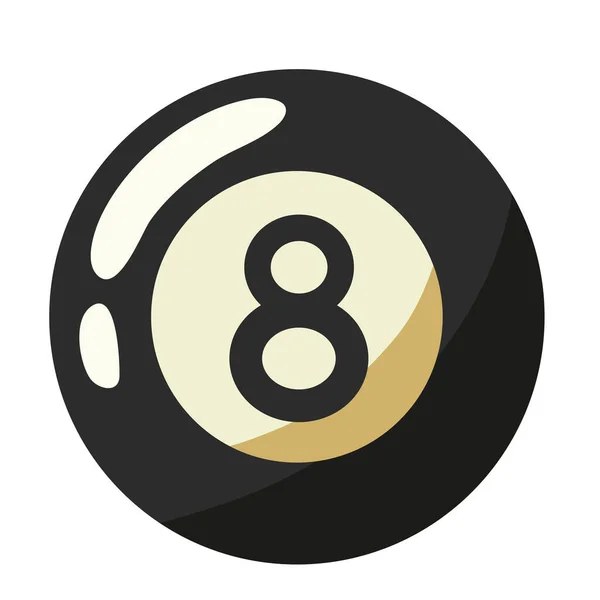 Billiard Eight Ball Equipment Icon — Stock Vector