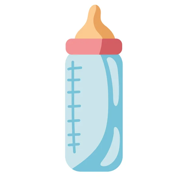 Pink Baby Milk Bottle Accessory — Stock Vector