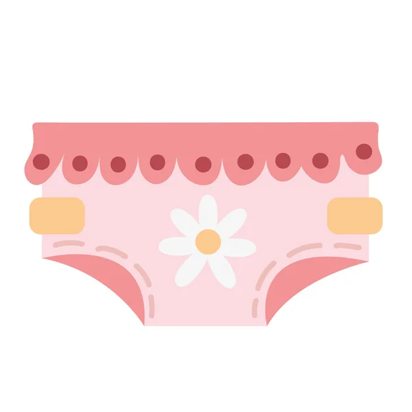 Baby Pink Panty Clothes Icon — Stock Vector