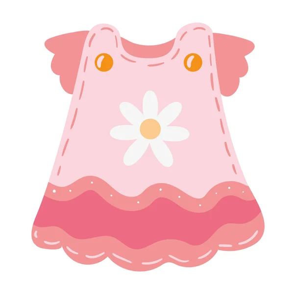 Baby Rosa Kleid Accessoire Symbol — Stockvektor