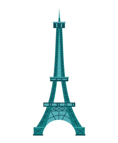 Torre Eiffel Ícone Marco Famoso — Vetor de Stock