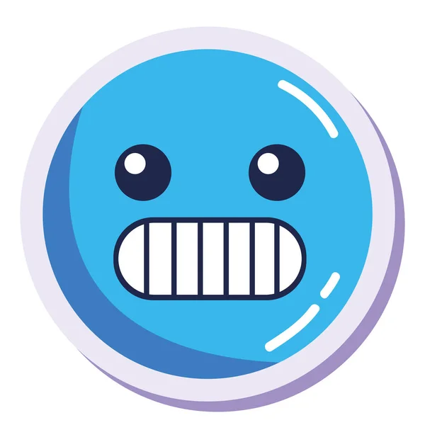 Frozen Emoji Comic Blue Figur — Stockvektor