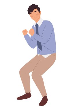 Mutlu zarif iş adamı karakterini kutluyor