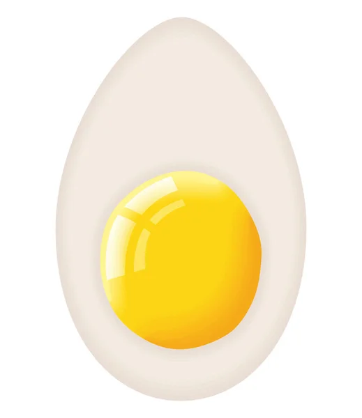 Egg Boiled Breakfast Food Icon — Stock Vector