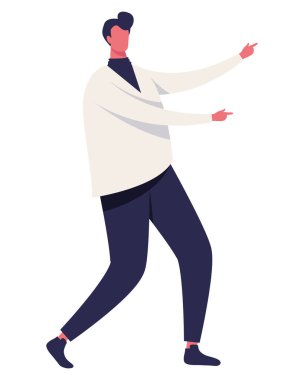 Mutlu dans eden zarif bir adam.