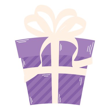 purple gift box present icon