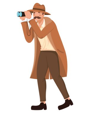 Dedektif dürbün karakteriyle casusluk yapıyor.