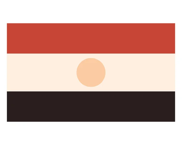 Egyptian Flag Country National Icon — Stock Vector
