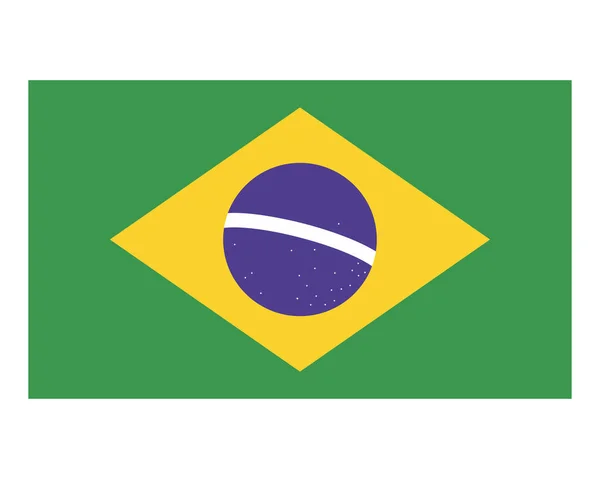 Bandeira Brasil Ícone Emblema País — Vetor de Stock
