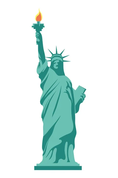 Знаменита Статуя Свободи Пам Ятна Ікона — стоковий вектор