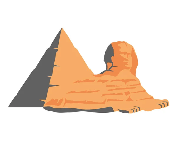 Pyramide Égyptienne Icône Emblématique Célèbre — Image vectorielle