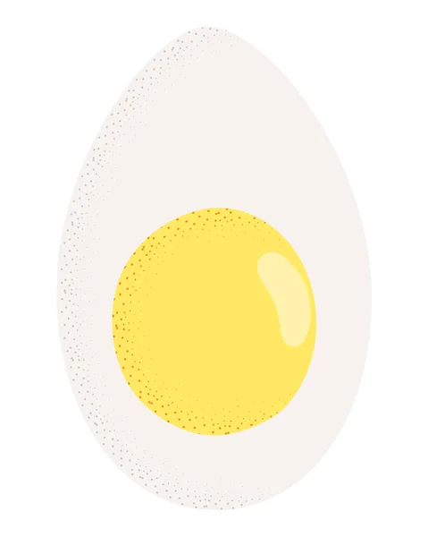 Jajko Gotowane Śniadanie Jedzenie Ikona — Wektor stockowy