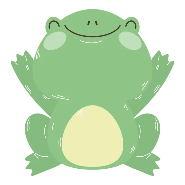 귀여운 두꺼비어린 시절의 캐릭터 — 스톡 벡터