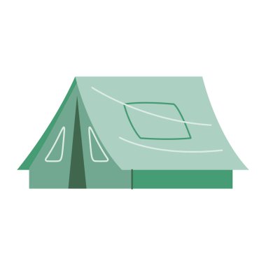 yeşil kamp çadırı ekipmanı simgesi