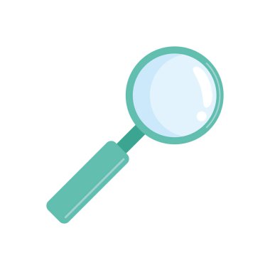 büyüteç arama simgesi izole edildi