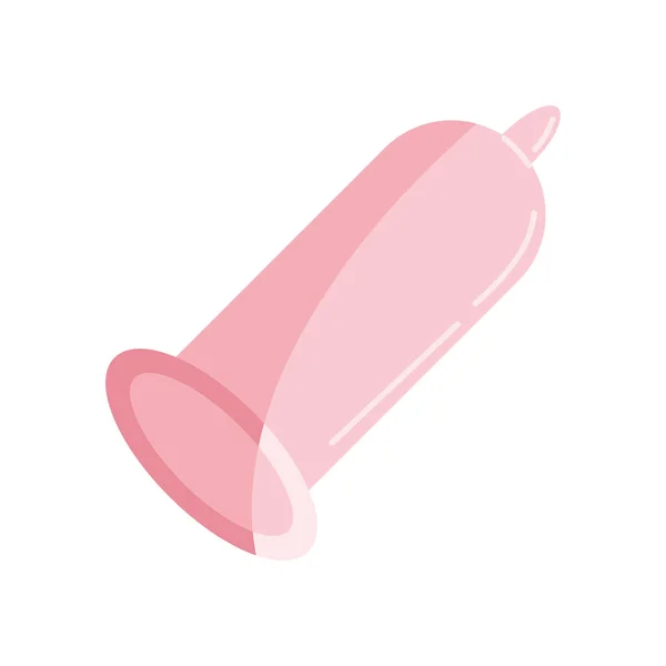 Preservativo Salud Sexual Icono Rosa — Vector de stock