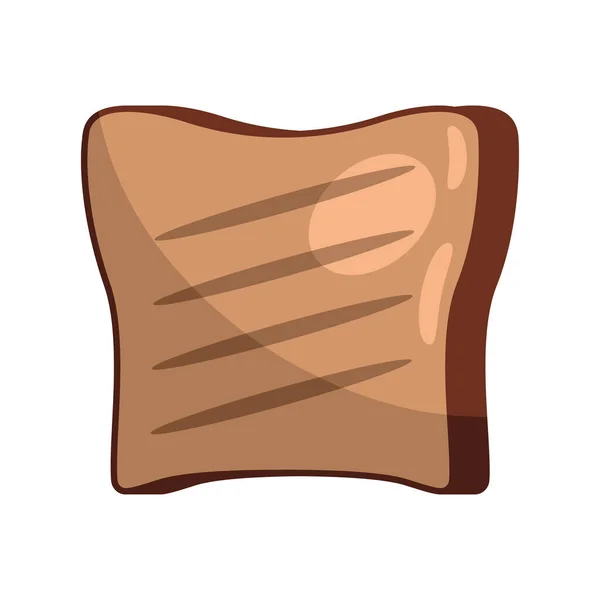 Färskt Bröd Rostat Bröd Bageri Ikon — Stock vektor