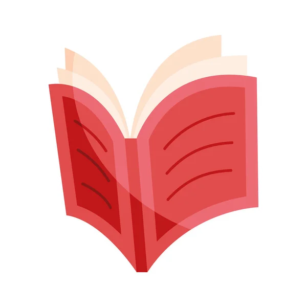 Text Book Library Isolated Icon — Stock Vector