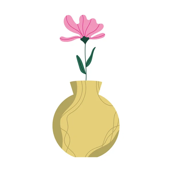 Zimmerpflanze Grüner Vase — Stockvektor