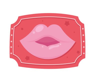 Öpücük ikonlu aşk kuponu