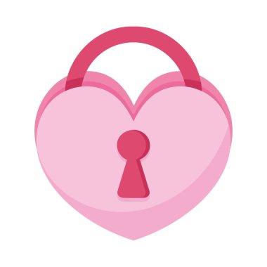 kalp şekli simgesi ile asma kilit