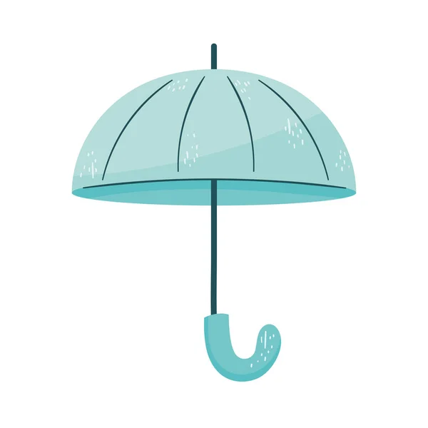 Mavi Şemsiye Aksesuar Zarif Simge — Stok Vektör