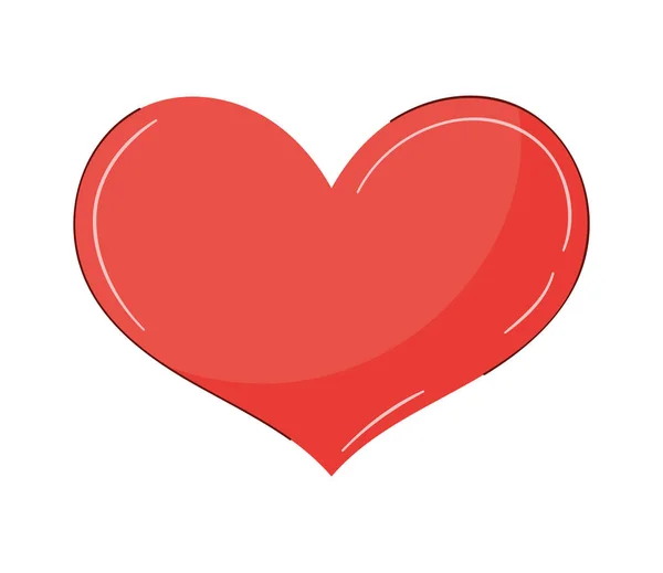 Розовое Сердце Икона Любви Силуэт — стоковый вектор