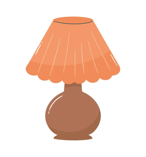 Oranžová Lampa Dům Nábytek Ikona — Stockový vektor