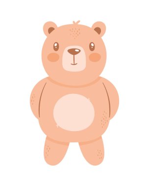 kahverengi ayı Teddy izole edilmiş simgesi