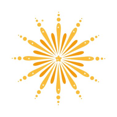 Altın havai fişek patlama simgesi