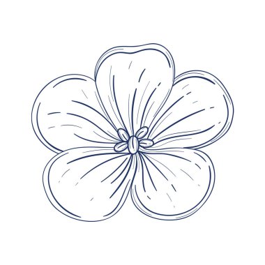 Şirin çiçek bahçesi çizim stili