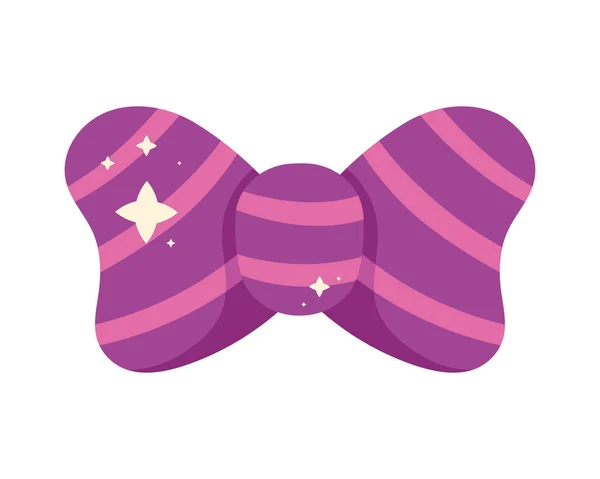 Purple Bowtie Fashion Accessory Icon — Stock Vector