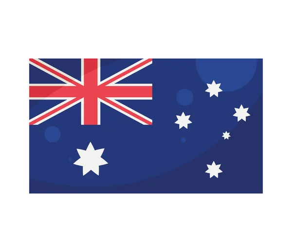 Emblema Bandera Australiana Icono Patriótico — Vector de stock