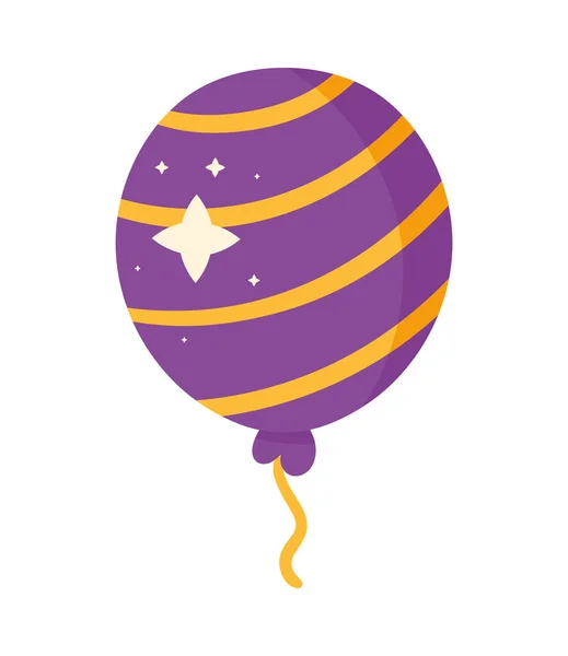 Lila Ballon Helium Feier Ikone — Stockvektor