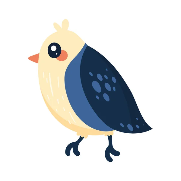 Petit Oiseau Geai Animal Icône — Image vectorielle