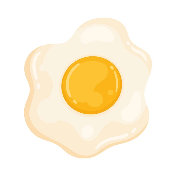 Egg Fried Breakfast Food Icon — Stock Vector