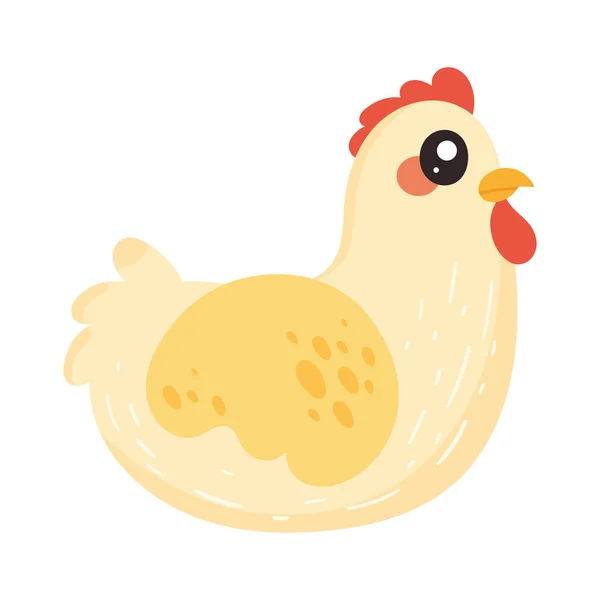 Petite Poule Oiseau Animal Icône — Image vectorielle