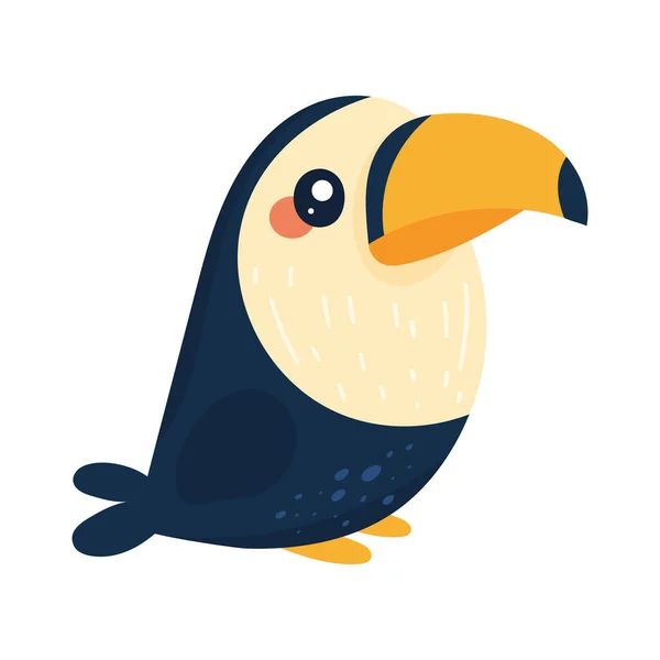 Petit Toucan Oiseau Animal Icône — Image vectorielle