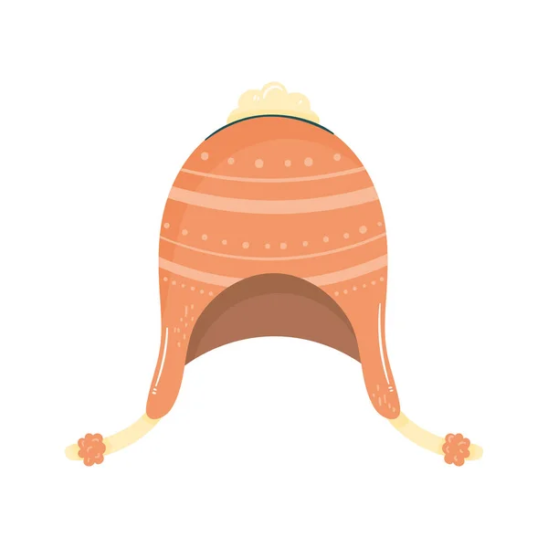 Turuncu Şapkalı Kışlık Kıyafetler — Stok Vektör