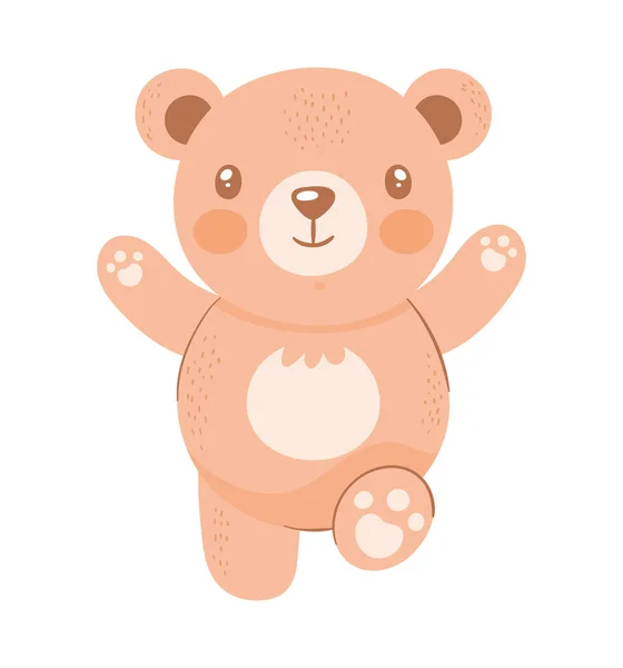 Фарширований Коричневий Ведмідь Плюшевий Значок — стоковий вектор
