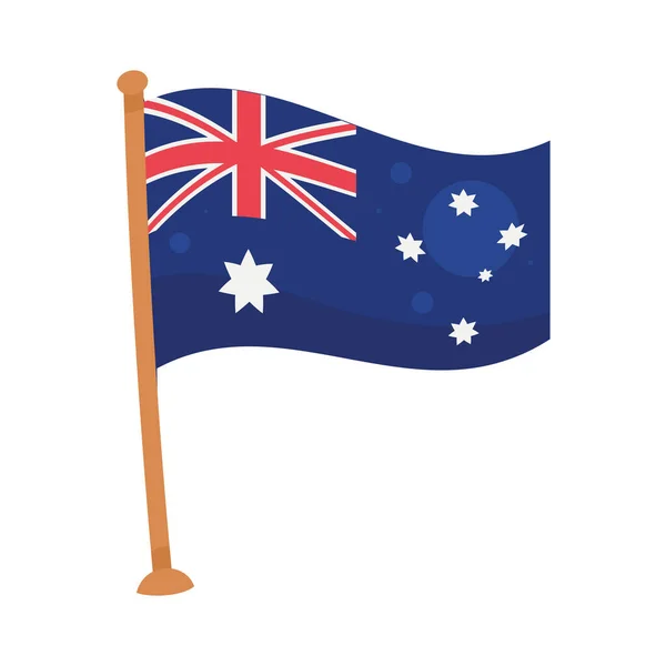 Σημαία Αυστραλίας Εικονίδιο Στύλου — Διανυσματικό Αρχείο